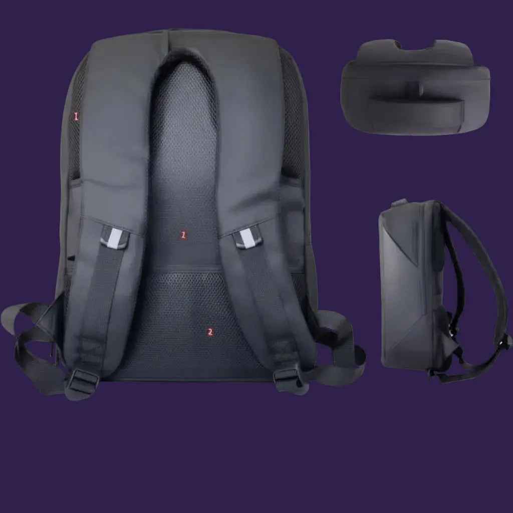 Smart LED Backpack with Programmable Screen - Rear Padded Backrest View