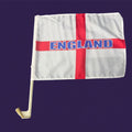Flag with a red cross and 'ENGLAND' text on a green background