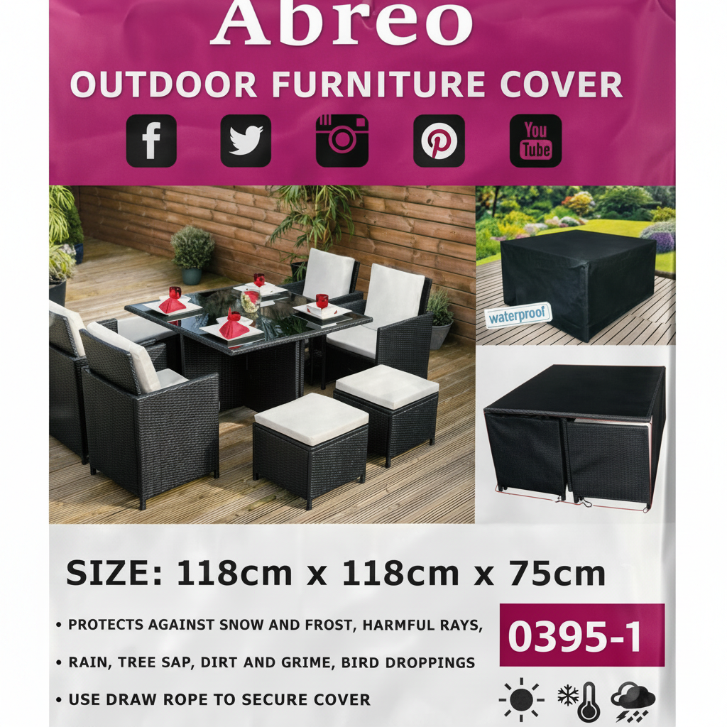 Patio furniture cover small measures 118cm x 118cm x 75cm original image