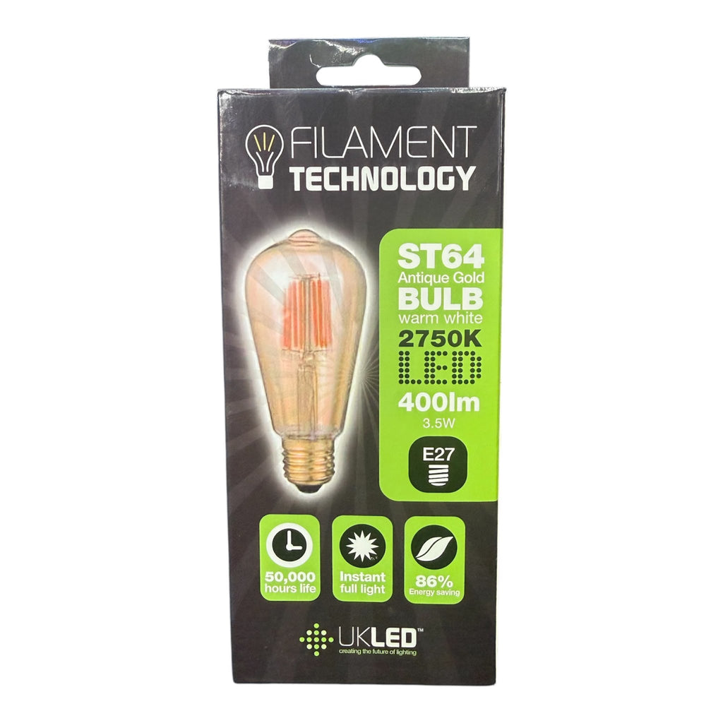 ST64 GOLD 3.5W ES27 pack of 6 bulbs