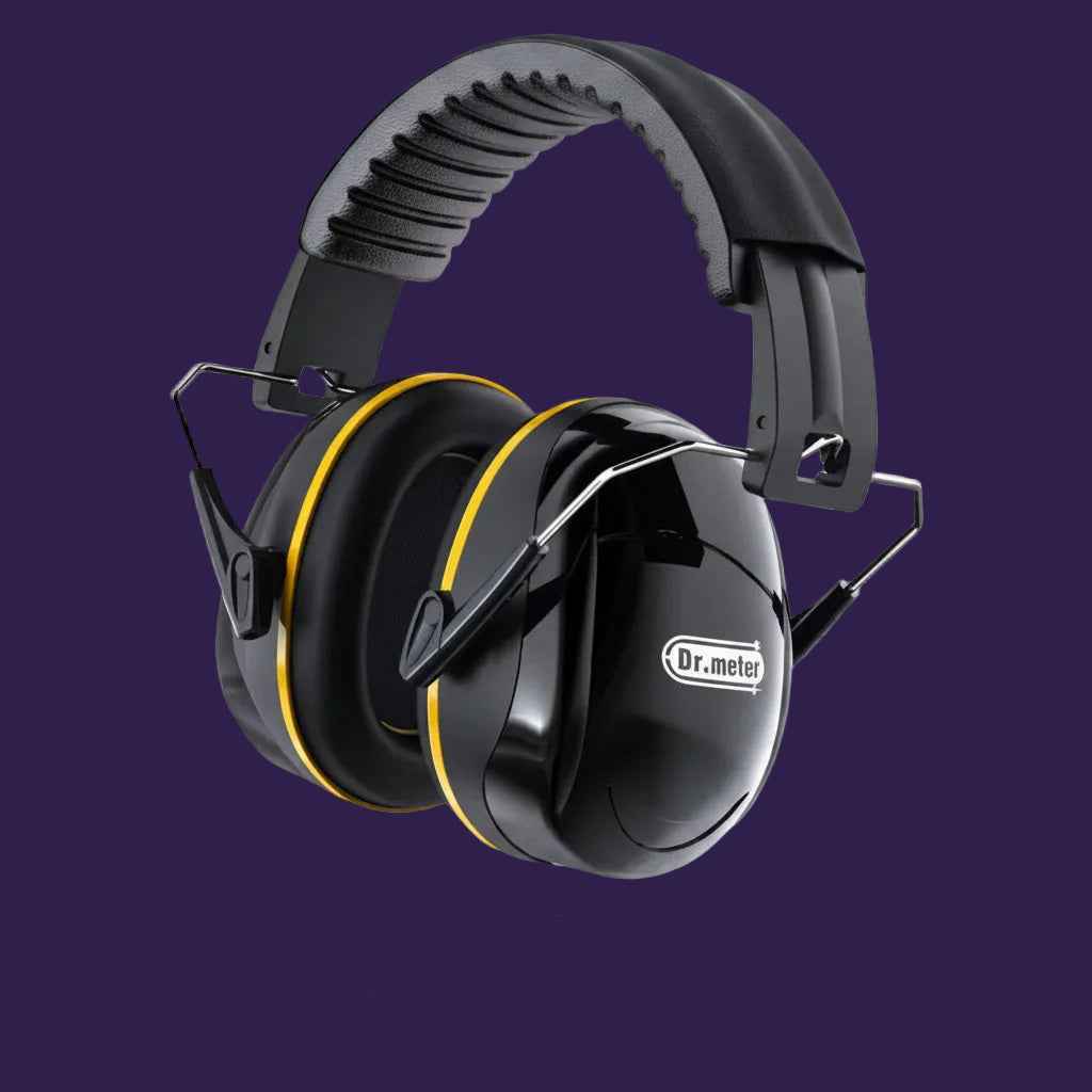 Dr. Meter Noise Reduction Ear Muffs (31dB SNR Ear Defenders) Black