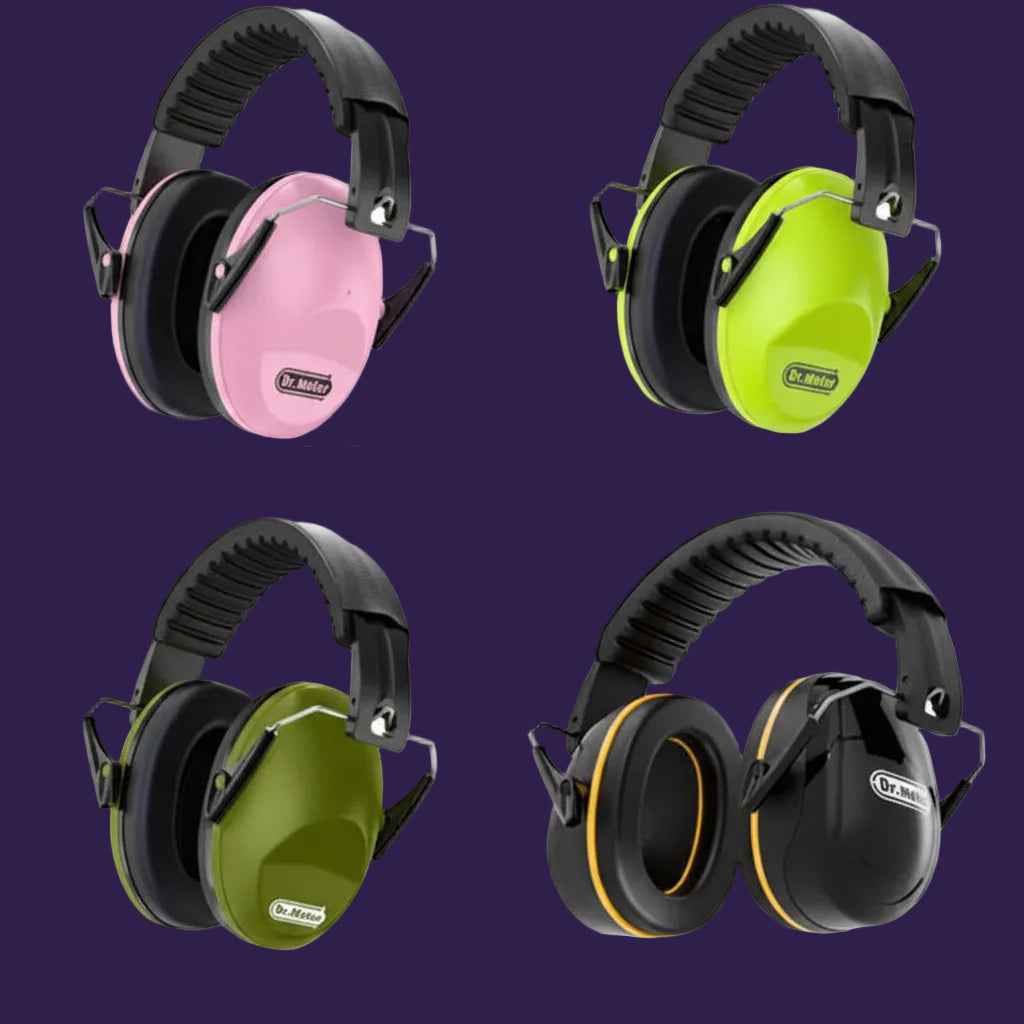 Dr. Meter Noise Reduction Ear Muffs (31dB SNR Ear Defenders) Black