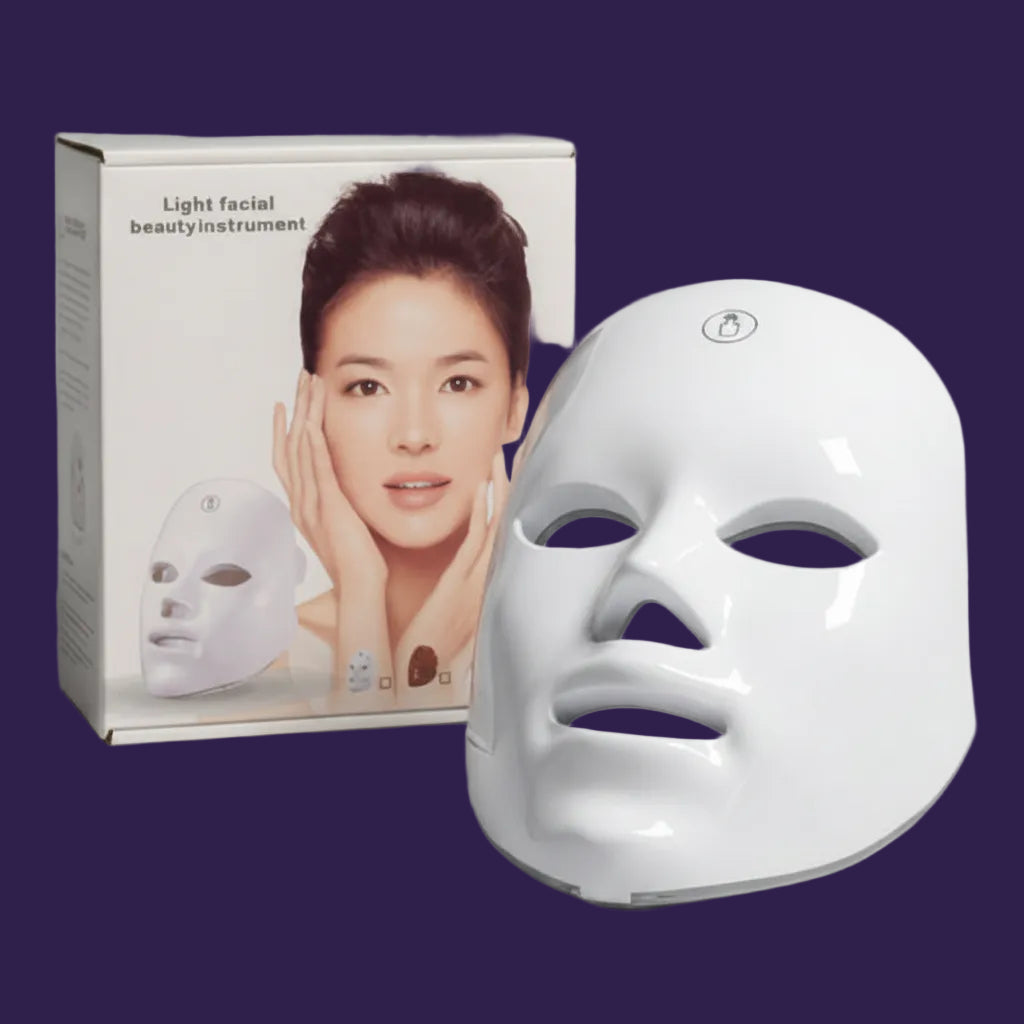 City Store LED Facemask next to its retail packaging box