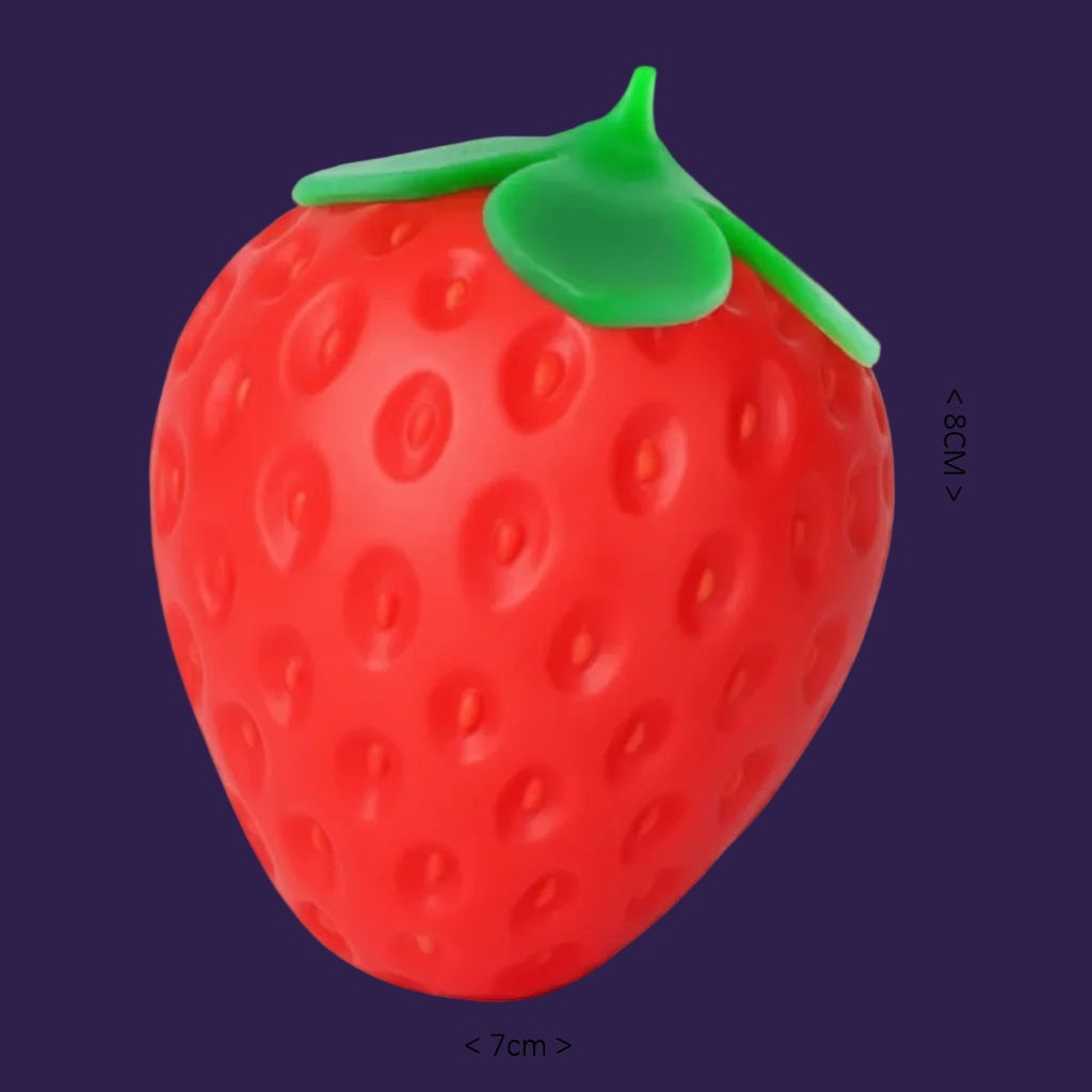 Strawberry Squishy - 7x8 cm dimension overview