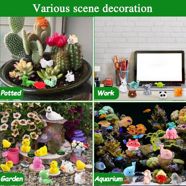 Animal Figurines Glow-in-the-Dark 60-Pack