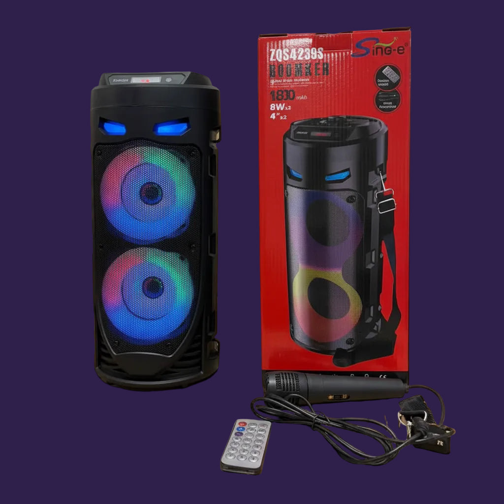 ZQS4239 Party Speaker with Wired Microphone and Remote
