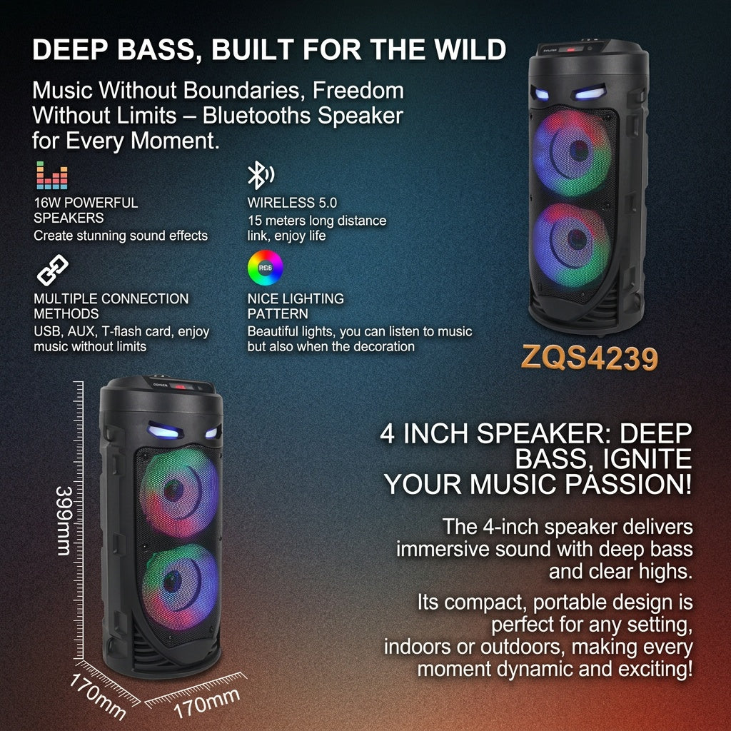 ZQS4239 Party Speaker Key Specifications and Features