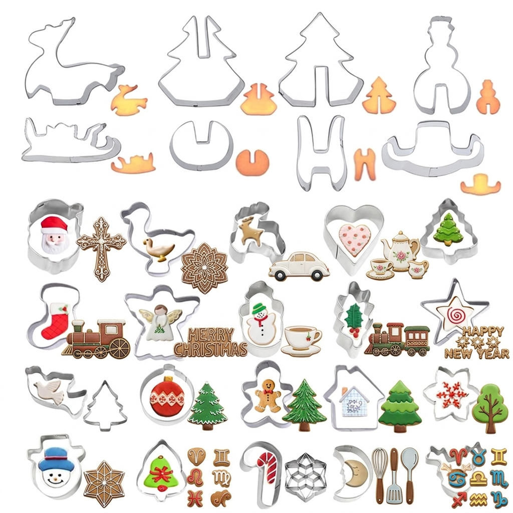Christmas Cookie Cutter Set: 8 pcs