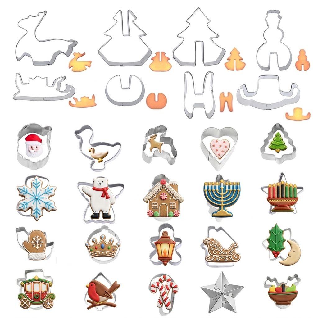 Christmas Cookie Cutter Set: 8 pcs