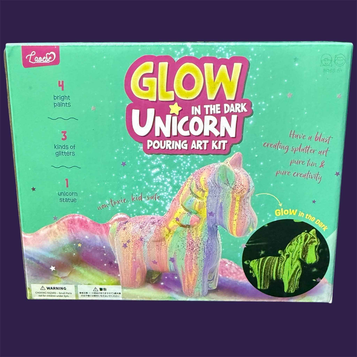 Glow Unicorn Art Kit - Box Packaging
