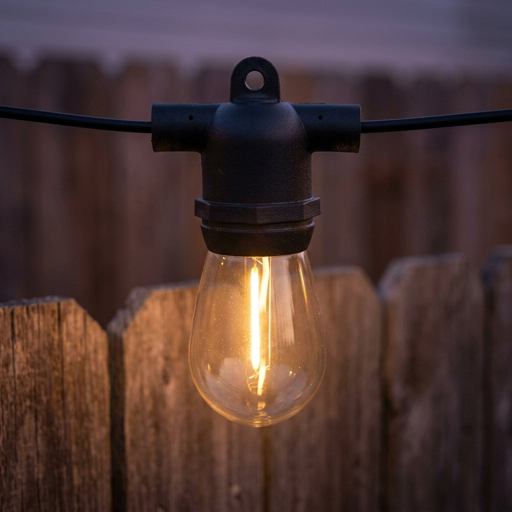 Festoon Lights 10m | Outdoor String Lights with 10 LED Bulbs