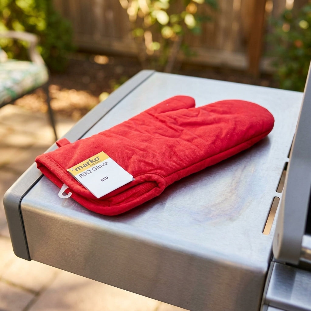 Marko BBQ Glove Red - Grilling Lifestyle Scene