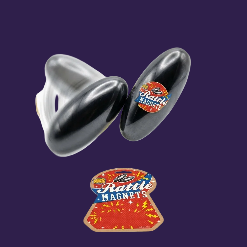 Magnet Rattles clacking and spinning in mid-air