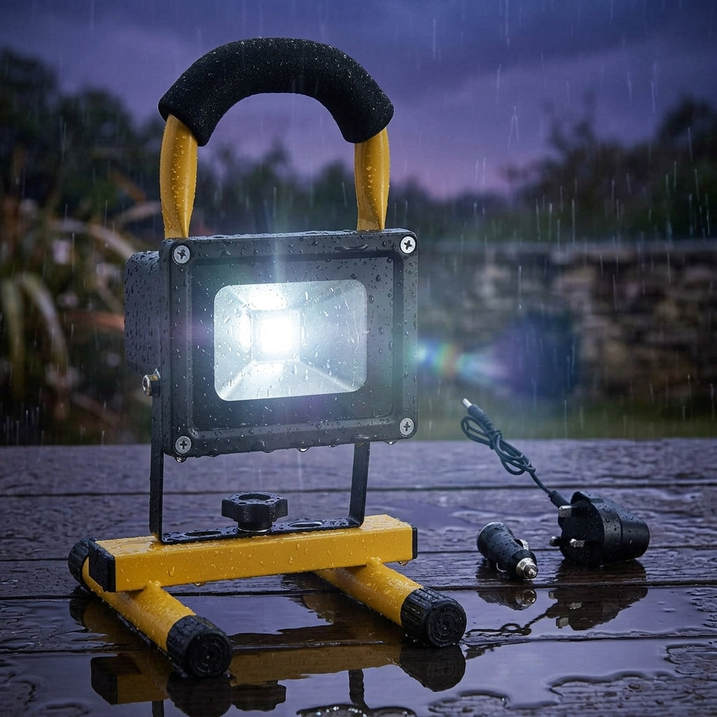 Weatherproof 10W LED Rechargeable Work Floodlight outdoor use