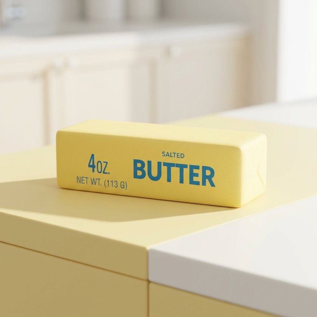 Chunky Butter Squishy on minimalist studio surface