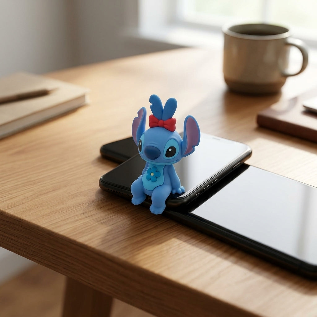 Stitch Hipper attached to the top corner of a smartphone lifestyle view