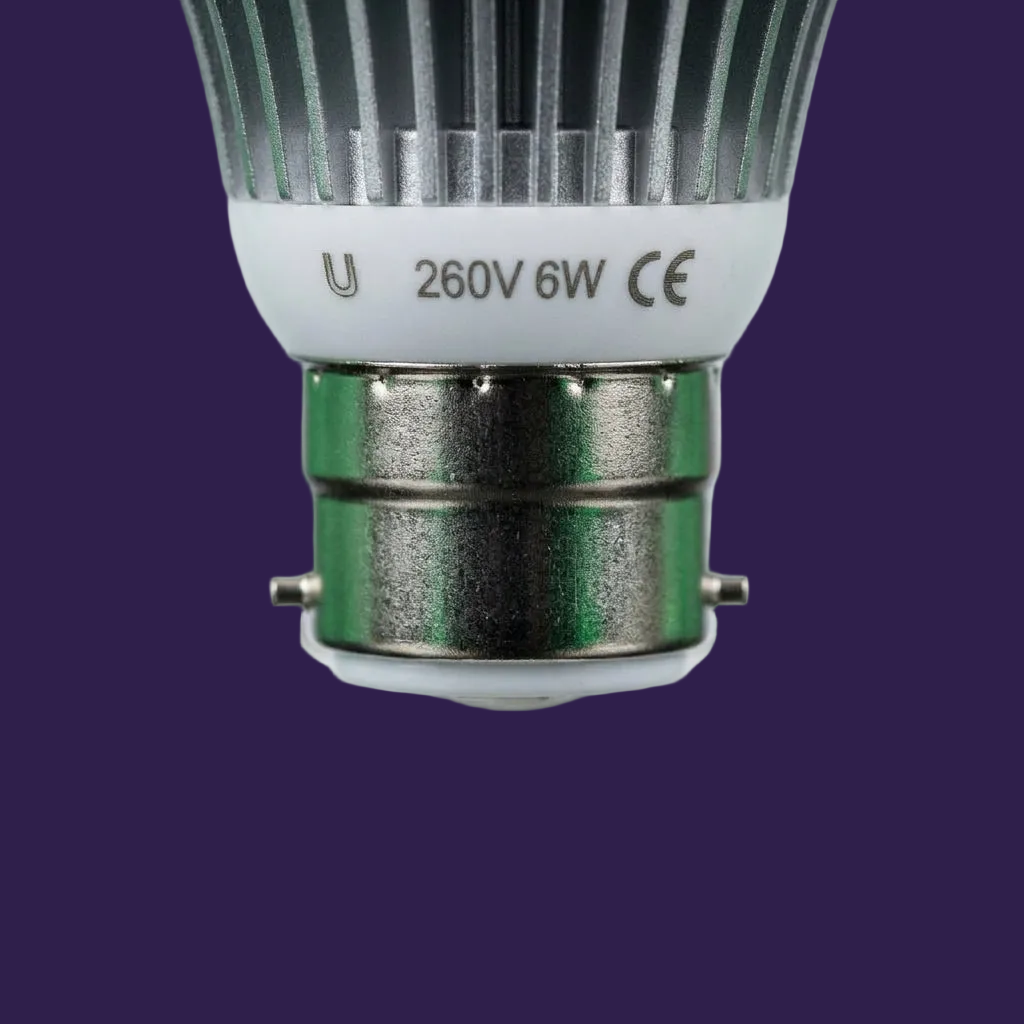 Value B22 6W LED Bulb close-up cap detail