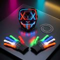 LED Halloween Mask &amp; Glow Gloves, Light Up your Halloween Night