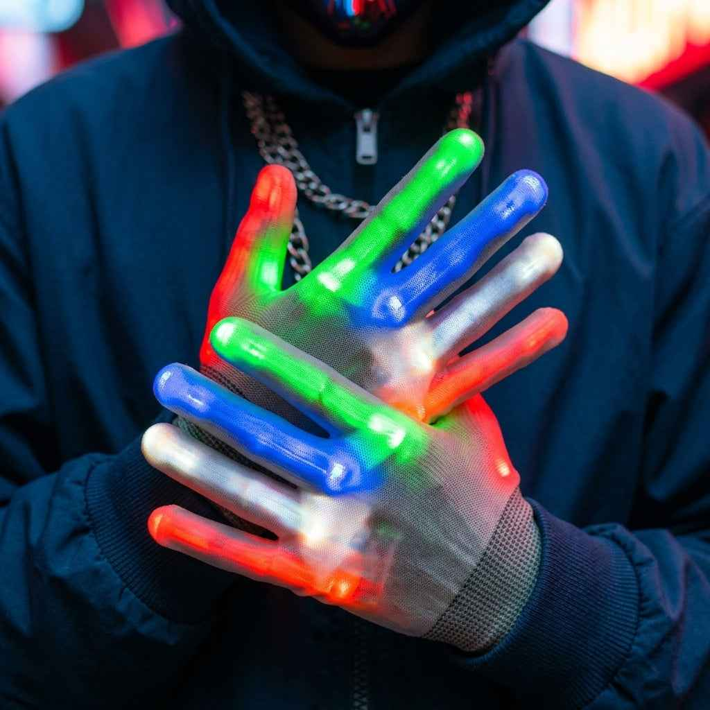 LED Halloween Mask &amp; Glow Gloves, Light Up your Halloween Night