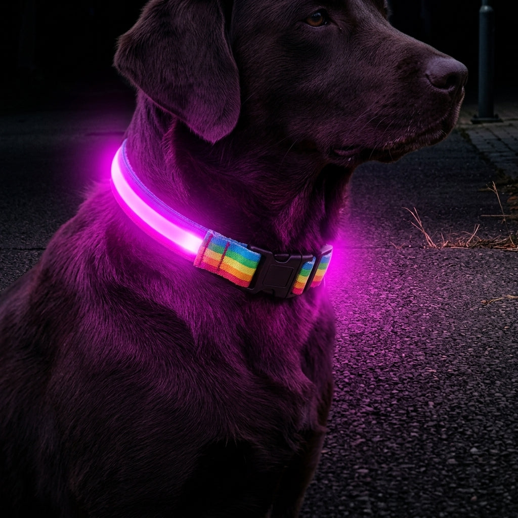 LED Dog Collar for Night Walking - Night Walk Safety Visibility
