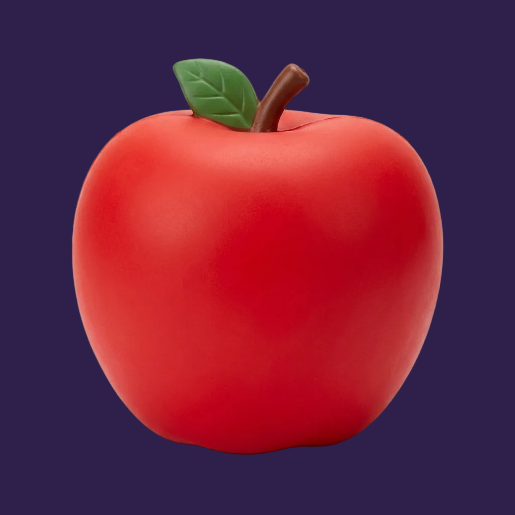 Jumbo Apple Squishy on white background