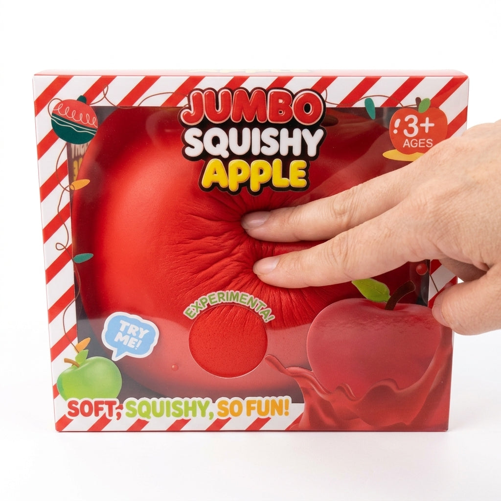 Jumbo Apple Squishy slow-rising squeeze action