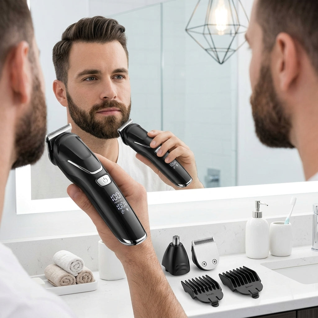 Beard Trimming and Hairline Detailing in Use