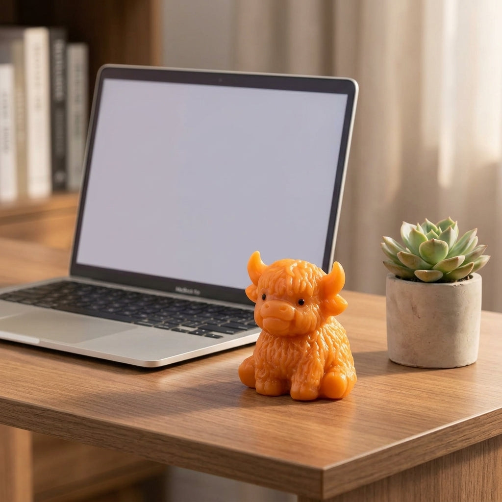 Highland Cow Squishy desk lifestyle companion