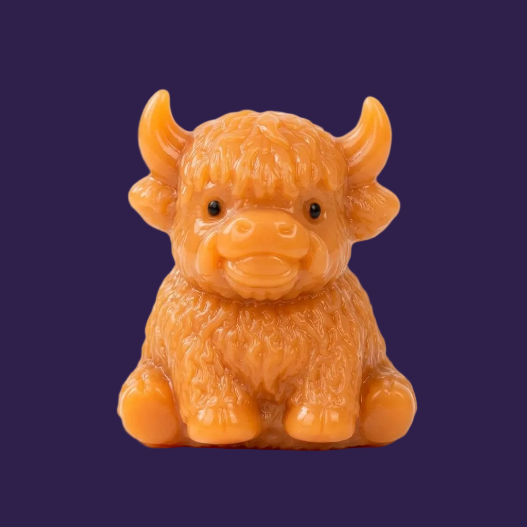Highland Cow Squishy studio product shot