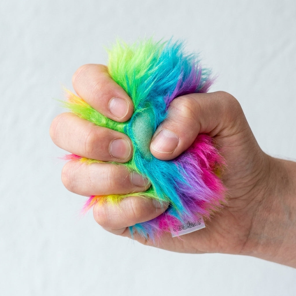 Scrunchems Furry Ball - Squeeze Demonstration