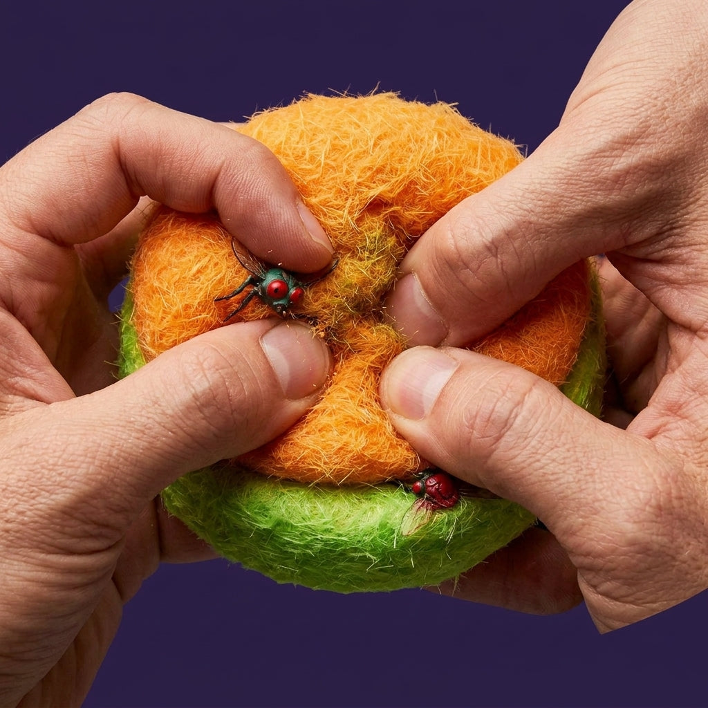 Rotten Bad Burger Squishy in Hand