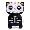 Stuffed Black Cat Sugar Skull Halloween Plush