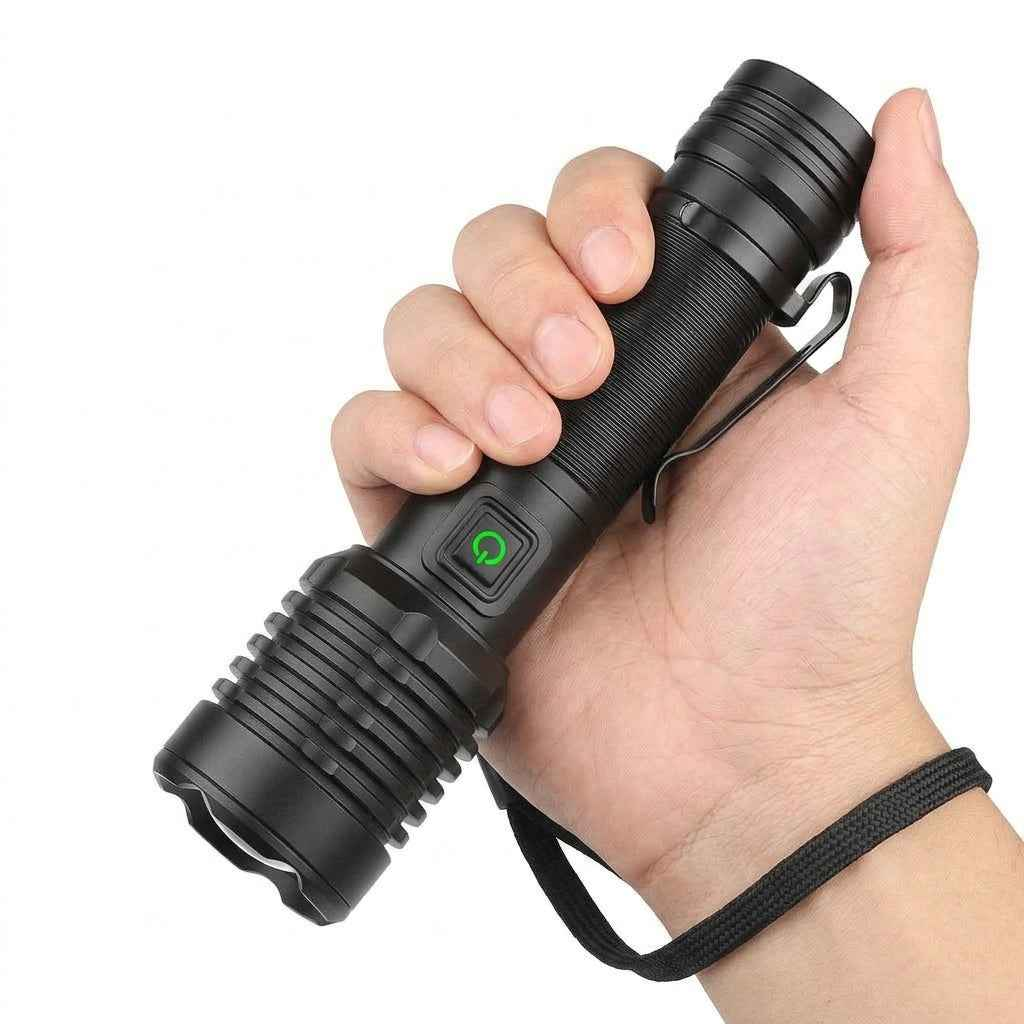 Rechargeable LED Tactical Torch 5 Modes USB-C
