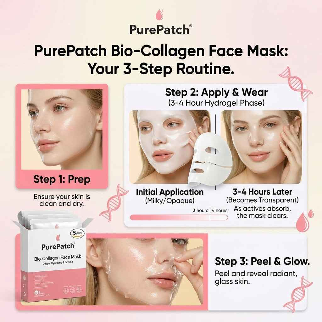 PurePatch Bio‑Collagen Face Mask (5 Pack)