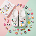 Shoe Charms 35-piece pack with foam clogs layout