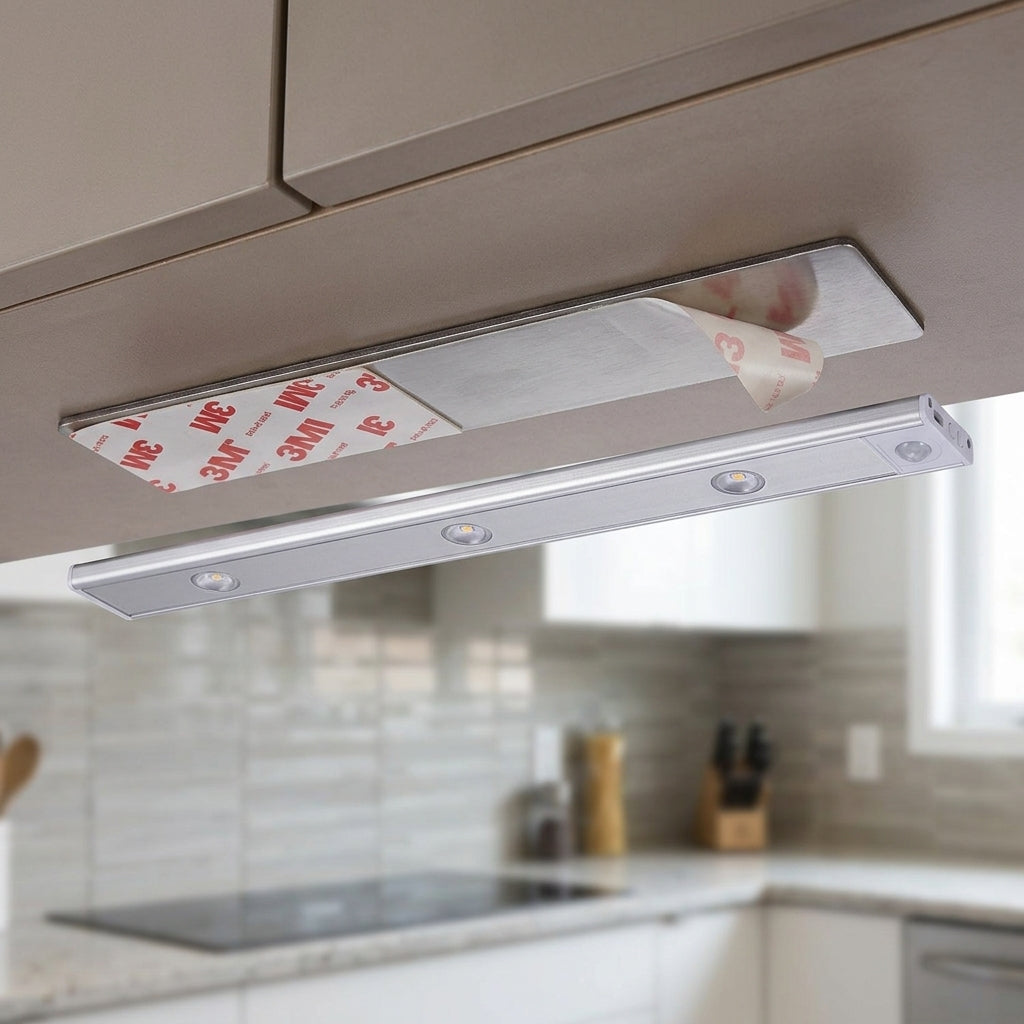LED Under Counter Light - Magnetic and Adhesive Setup