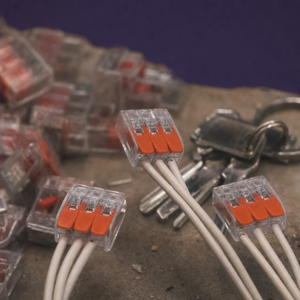 3-Port Lever Wire Connectors - 100 pc Cable Connectors Kit
